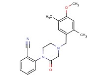 2-[4-(4-methoxy-2,5-dimethylbenzyl)-2-oxo-1-piperazinyl]benzonitrile