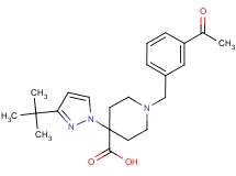 1-(3-acetylbenzyl)-4-(3-tert-butyl-1H-pyrazol-1-yl)piperidine-4-carboxylic acid