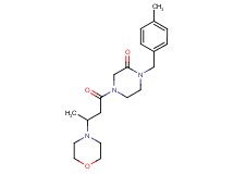1-(4-methylbenzyl)-4-[3-(4-morpholinyl)butanoyl]-2-piperazinone