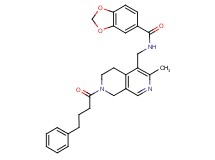 N-{[3-methyl-7-(4-phenylbutanoyl)-5,6,7,8-tetrahydro-2,7-naphthyridin-4-yl]methyl}-1,3-benzodioxole-5-carboxamide