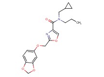 2-[(1,3-benzodioxol-5-yloxy)methyl]-N-(cyclopropylmethyl)-N-propyl-1,3-oxazole-4-carboxamide