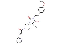 3-[2-(4-methoxyphenyl)ethyl]-5-methyl-5-{1-[(2E)-3-(2-pyridinyl)-2-propenoyl]-4-piperidinyl}-2,4-imidazolidinedione