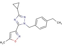 3-cyclopropyl-1-(4-ethylbenzyl)-5-(5-methylisoxazol-3-yl)-1H-1,2,4-triazole