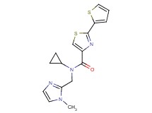 N-cyclopropyl-N-[(1-methyl-1H-imidazol-2-yl)methyl]-2-(2-thienyl)-1,3-thiazole-4-carboxamide