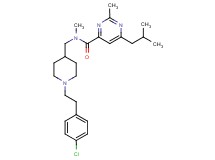 N-({1-[2-(4-chlorophenyl)ethyl]-4-piperidinyl}methyl)-6-isobutyl-N,2-dimethyl-4-pyrimidinecarboxamide