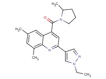 2-(1-ethyl-1H-pyrazol-4-yl)-6,8-dimethyl-4-[(2-methylpyrrolidin-1-yl)carbonyl]quinoline