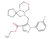 ethyl 1-(3-fluorophenyl)-5-[({[1-(4-morpholinyl)cyclopentyl]methyl}amino)methyl]-1H-pyrazole-4-carboxylate