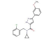 N-(2-chlorobenzyl)-N-cyclopropyl-3-(3-methoxyphenyl)-1H-pyrazole-5-carboxamide
