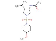 N-{(3R*,4S*)-4-isopropyl-1-[(4-methoxy-1-piperidinyl)sulfonyl]-3-pyrrolidinyl}acetamide