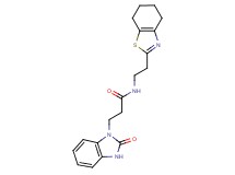 3-(2-oxo-2,3-dihydro-1H-benzimidazol-1-yl)-N-[2-(4,5,6,7-tetrahydro-1,3-benzothiazol-2-yl)ethyl]propanamide