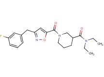N,N-diethyl-1-{[3-(3-fluorobenzyl)-5-isoxazolyl]carbonyl}-3-piperidinecarboxamide