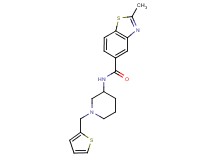 2-methyl-N-[1-(2-thienylmethyl)piperidin-3-yl]-1,3-benzothiazole-5-carboxamide