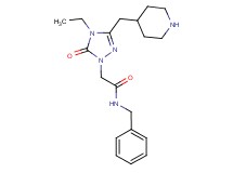 N-benzyl-2-[4-ethyl-5-oxo-3-(piperidin-4-ylmethyl)-4,5-dihydro-1H-1,2,4-triazol-1-yl]acetamide