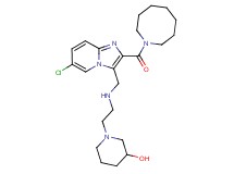 1-[2-({[2-(1-azocanylcarbonyl)-6-chloroimidazo[1,2-a]pyridin-3-yl]methyl}amino)ethyl]-3-piperidinol