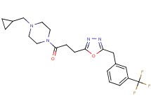 1-(cyclopropylmethyl)-4-(3-{5-[3-(trifluoromethyl)benzyl]-1,3,4-oxadiazol-2-yl}propanoyl)piperazine