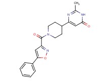 2-methyl-6-{1-[(5-phenylisoxazol-3-yl)carbonyl]piperidin-4-yl}pyrimidin-4(3H)-one