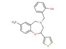 2-{[7-methyl-2-(3-thienyl)-2,3-dihydro-1,4-benzoxazepin-4(5H)-yl]methyl}phenol