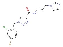 1-(2-chloro-4-fluorobenzyl)-N-[3-(1H-imidazol-1-yl)propyl]-1H-1,2,3-triazole-4-carboxamide