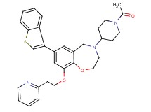 4-(1-acetyl-4-piperidinyl)-7-(1-benzothien-3-yl)-9-[2-(2-pyridinyl)ethoxy]-2,3,4,5-tetrahydro-1,4-benzoxazepine