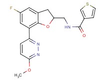 N-{[5-fluoro-7-(6-methoxy-3-pyridazinyl)-2,3-dihydro-1-benzofuran-2-yl]methyl}-3-thiophenecarboxamide