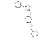 2-[({1-[(3-phenyl-1,2,4-oxadiazol-5-yl)methyl]-3-piperidinyl}oxy)methyl]pyridine