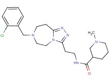 N-{2-[7-(2-chlorobenzyl)-6,7,8,9-tetrahydro-5H-[1,2,4]triazolo[4,3-d][1,4]diazepin-3-yl]ethyl}-1-methyl-3-piperidinecarboxamide
