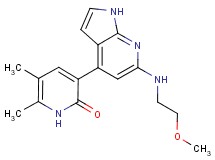 3-{6-[(2-methoxyethyl)amino]-1H-pyrrolo[2,3-b]pyridin-4-yl}-5,6-dimethylpyridin-2(1H)-one