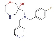 6-{[(4-fluorobenzyl)(4-pyridinylmethyl)amino]methyl}-1,4-oxazepan-6-ol dihydrochloride