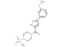 1-{[3-(3-methoxyphenyl)-1H-pyrazol-5-yl]carbonyl}-4-(methylsulfonyl)piperazine