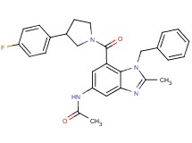 N-(1-benzyl-7-{[3-(4-fluorophenyl)-1-pyrrolidinyl]carbonyl}-2-methyl-1H-benzimidazol-5-yl)acetamide