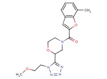 2-[1-(2-methoxyethyl)-1H-tetrazol-5-yl]-4-[(7-methyl-1-benzofuran-2-yl)carbonyl]morpholine