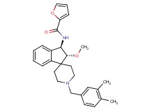 N-[(2R*,3R*)-1'-(3,4-dimethylbenzyl)-2-methoxy-2,3-dihydrospiro[indene-1,4'-piperidin]-3-yl]-2-furamide