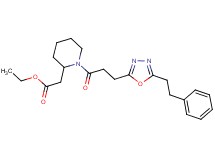 ethyl (1-{3-[5-(2-phenylethyl)-1,3,4-oxadiazol-2-yl]propanoyl}-2-piperidinyl)acetate