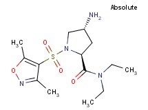 (2S,4R)-4-amino-1-[(3,5-dimethylisoxazol-4-yl)sulfonyl]-N,N-diethylpyrrolidine-2-carboxamide