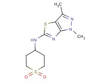 N-(1,1-dioxidotetrahydro-2H-thiopyran-4-yl)-1,3-dimethyl-1H-pyrazolo[3,4-d][1,3]thiazol-5-amine