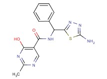 N-[(5-amino-1,3,4-thiadiazol-2-yl)(phenyl)methyl]-4-hydroxy-2-methylpyrimidine-5-carboxamide