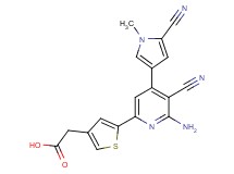 {5-[6-amino-5-cyano-4-(5-cyano-1-methyl-1H-pyrrol-3-yl)pyridin-2-yl]-3-thienyl}acetic acid