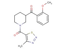(2-methoxyphenyl){1-[(4-methyl-1,2,3-thiadiazol-5-yl)carbonyl]-3-piperidinyl}methanone