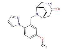 (1S*,6R*)-9-[5-methoxy-2-(1H-pyrazol-1-yl)benzyl]-3,9-diazabicyclo[4.2.1]nonan-4-one
