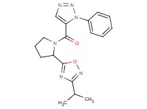 3-isopropyl-5-{1-[(1-phenyl-1H-1,2,3-triazol-5-yl)carbonyl]pyrrolidin-2-yl}-1,2,4-oxadiazole