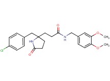 3-[2-(4-chlorobenzyl)-5-oxo-2-pyrrolidinyl]-N-(3,4-dimethoxybenzyl)propanamide