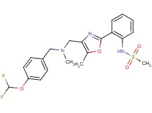 N-[2-(4-{[[4-(difluoromethoxy)benzyl](methyl)amino]methyl}-5-methyl-1,3-oxazol-2-yl)phenyl]methanesulfonamide