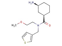 (1R*,3S*)-3-amino-N-(2-methoxyethyl)-N-(3-thienylmethyl)cyclohexanecarboxamide