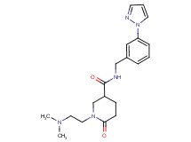 1-[2-(dimethylamino)ethyl]-6-oxo-N-[3-(1H-pyrazol-1-yl)benzyl]-3-piperidinecarboxamide