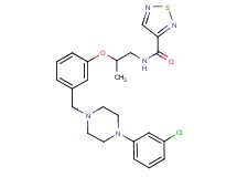 N-[2-(3-{[4-(3-chlorophenyl)-1-piperazinyl]methyl}phenoxy)propyl]-1,2,5-thiadiazole-3-carboxamide
