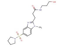 N-(3-hydroxypropyl)-3-[1-methyl-5-(pyrrolidin-1-ylsulfonyl)-1H-benzimidazol-2-yl]propanamide