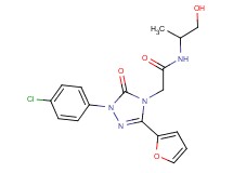 2-[1-(4-chlorophenyl)-3-(2-furyl)-5-oxo-1,5-dihydro-4H-1,2,4-triazol-4-yl]-N-(2-hydroxy-1-methylethyl)acetamide