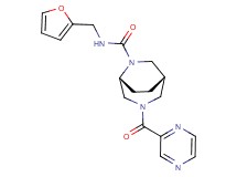 (1S*,5R*)-N-(2-furylmethyl)-3-(2-pyrazinylcarbonyl)-3,6-diazabicyclo[3.2.2]nonane-6-carboxamide