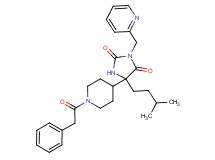 5-(3-methylbutyl)-5-[1-(phenylacetyl)-4-piperidinyl]-3-(2-pyridinylmethyl)-2,4-imidazolidinedione