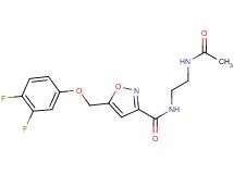 N-[2-(acetylamino)ethyl]-5-[(3,4-difluorophenoxy)methyl]isoxazole-3-carboxamide